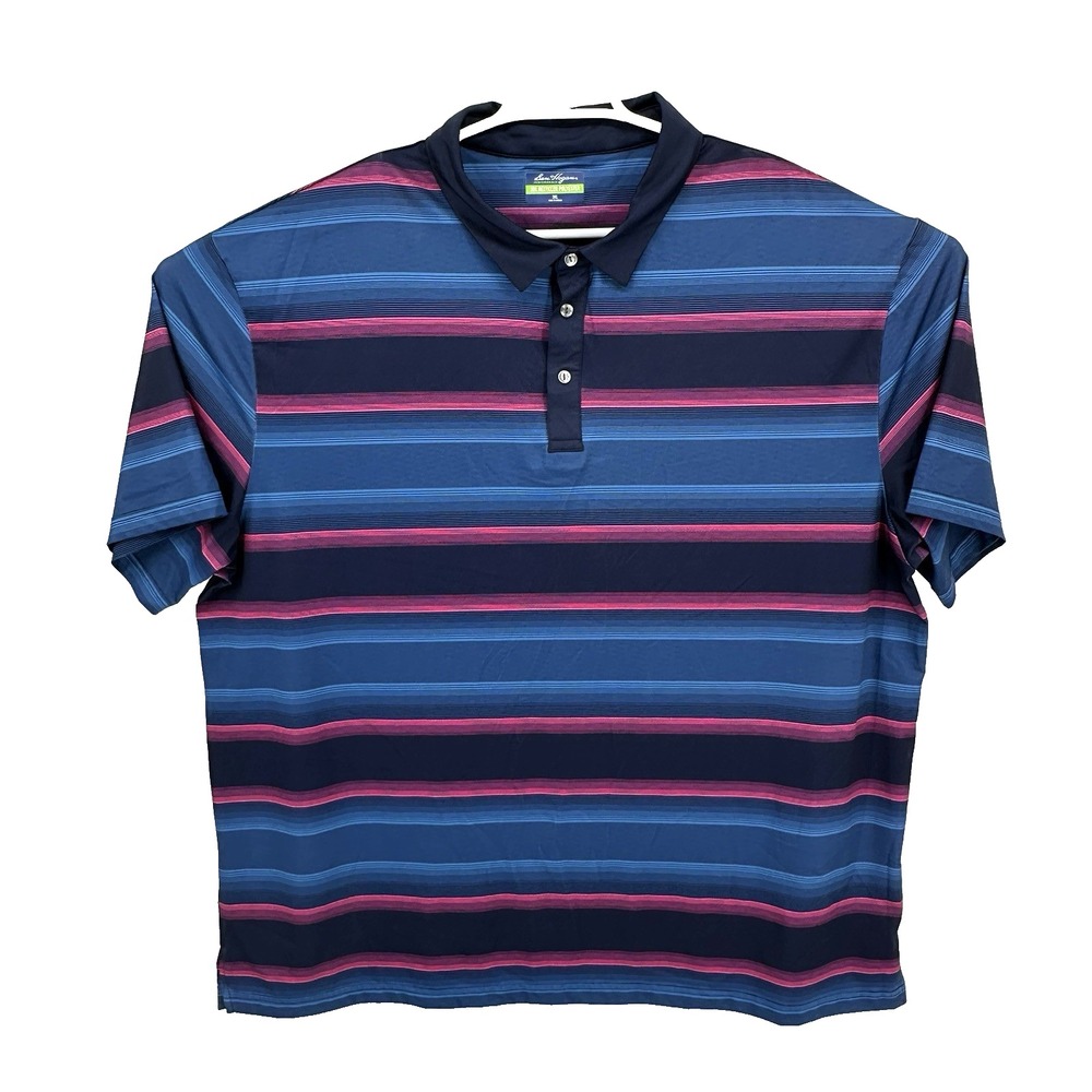 Ben Hogan Performance Blue Pink Stripe Short Sleeve Golf Polo Mens Size 3XL